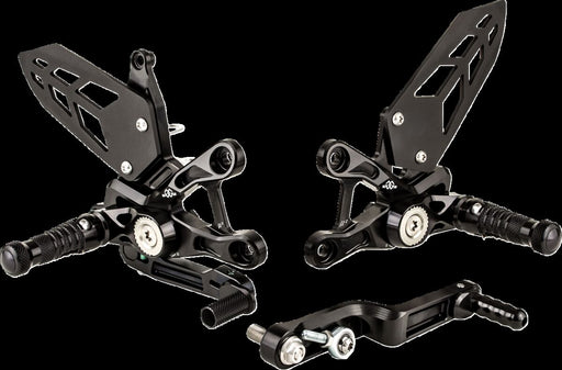 Gilles Tooling MUE2 Rearset - Anodised, Black, Silver, Folding - MUE2-S01