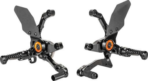 Gilles Tooling MUE2 Rearset - Anodised, Black, Orange, Folding
