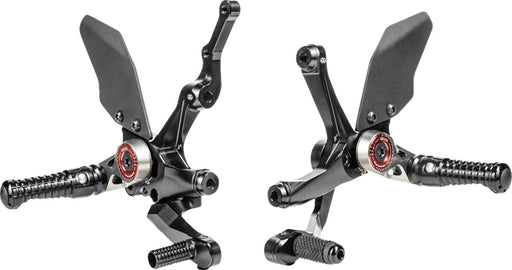 Gilles Tooling MUE2 Rearset - Anodised, Black, Red, Folding - MUE2-D03-B