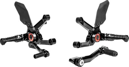 Gilles Tooling MUE2 Rearset - Anodised, Black, Red, Folding - MUE2-T01-B