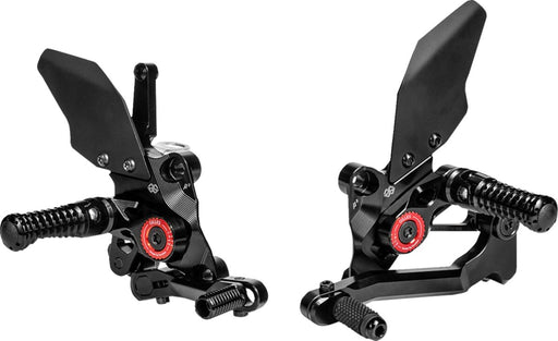 Gilles Tooling MUE2 Rearset - Anodised, Black, Folding