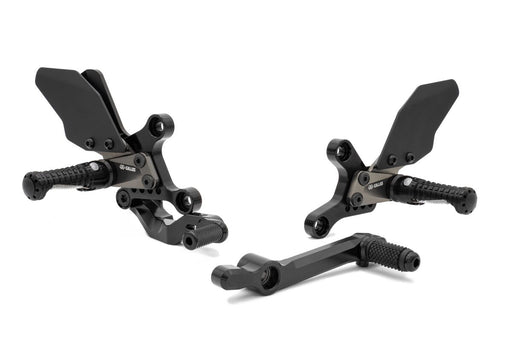 Gilles Tooling AS31GT3 Adjustable Rearset - Left and Right, Black - AS31GT3-Y17-B