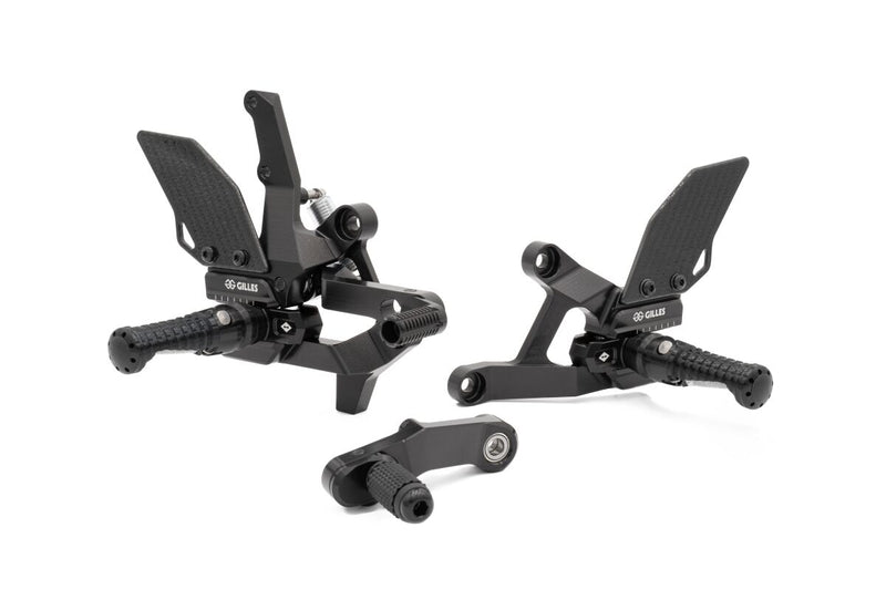 Gilles Tooling VCR38GT Adjustable Rearset - Black - VCR38GT2-BM01-B