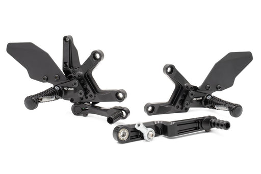 Gilles Tooling AS31GT3 Adjustable Rearset - Left and Right, Black - AS31GT3-H18-B