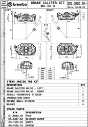 Brembo STYLEMA BRAKE CALIPER KIT PRIME LINE - Black