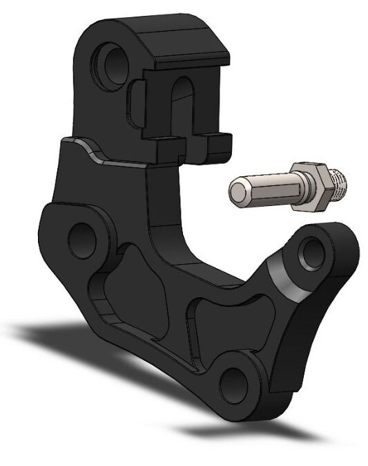 Moto-Master Adapter Bracket Brake Caliper - Black - 211152