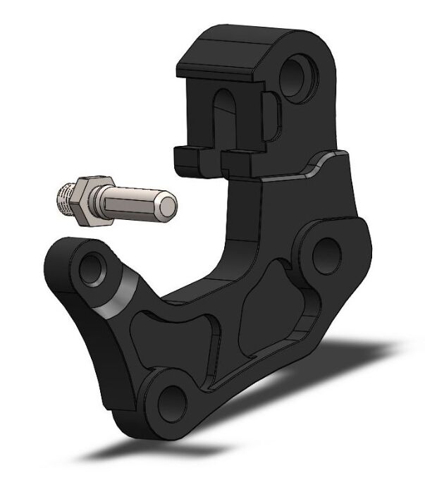 Moto-Master Adapter Bracket Brake Caliper - Black - 211153