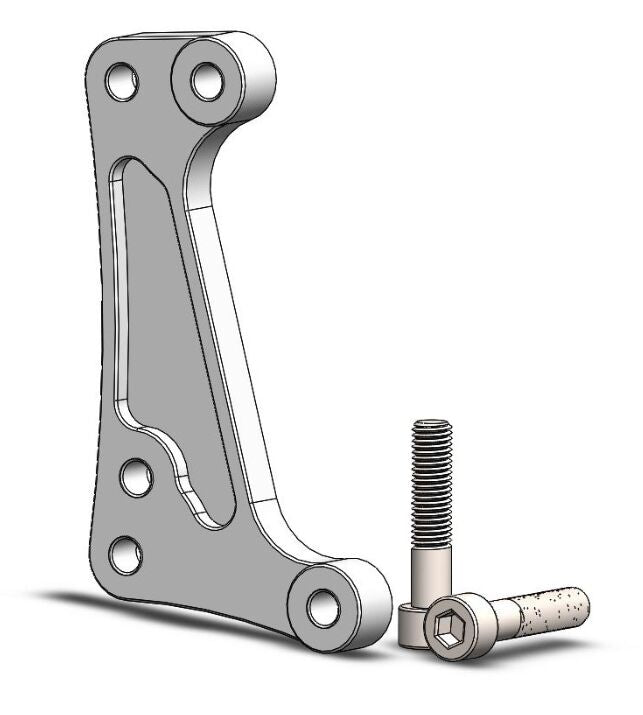 Moto-Master Supermoto Racing Rotor Adapter Bracket - Aluminium - Brake Caliper