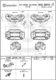Brembo P4.32 BRAKE CALIPERS PRIME LINE - Front Right, Black