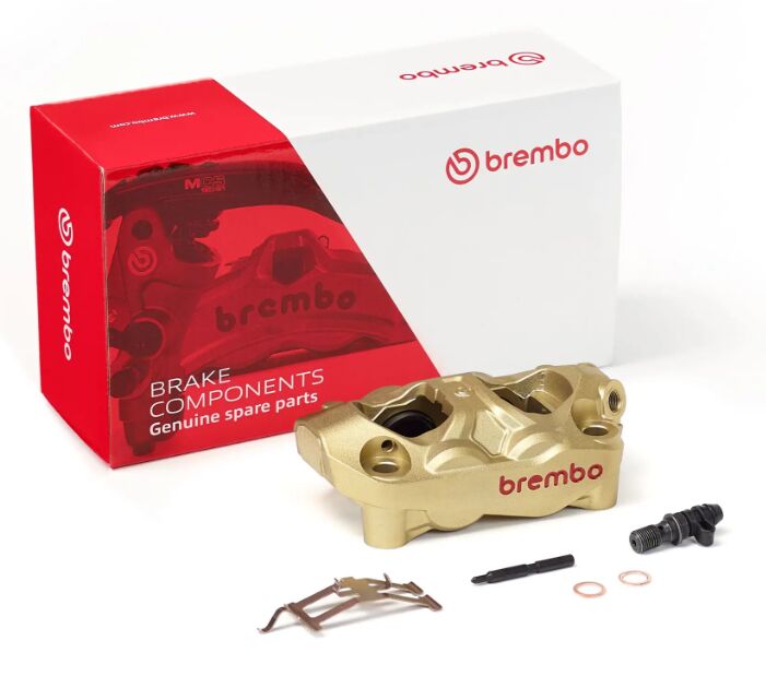 Brembo HYPURE M4.30 BRAKE CALIPER - Front Left, Gold