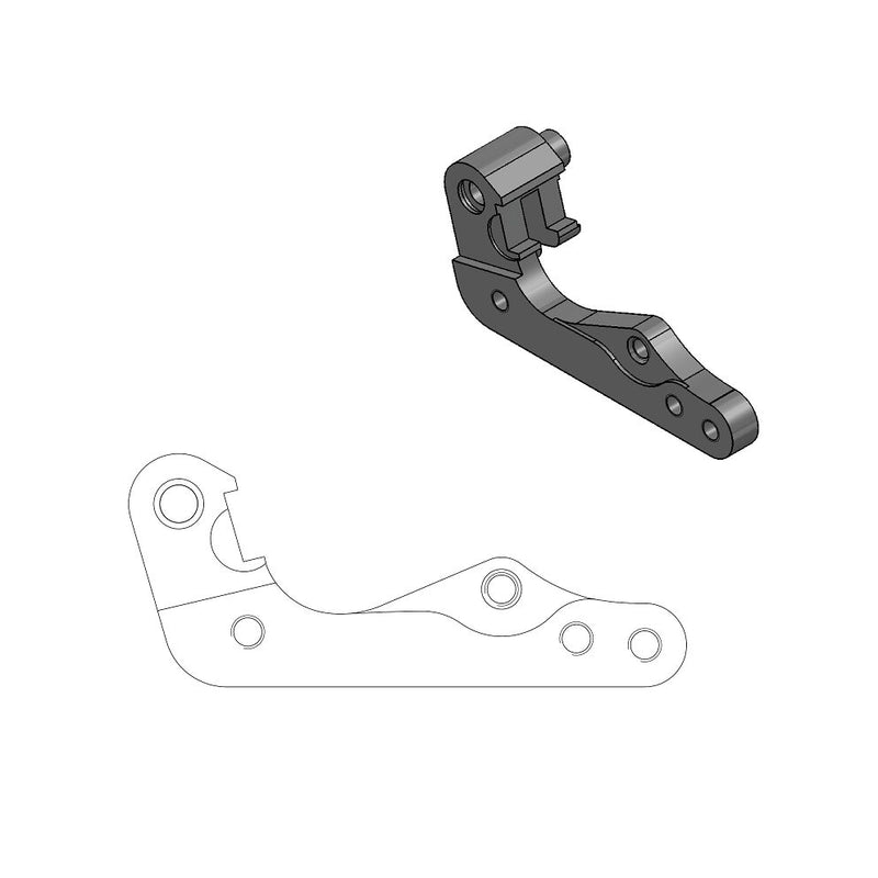 Moto-Master Relocation Bracket for OEM Caliper - Black - Brake Caliper - 211055