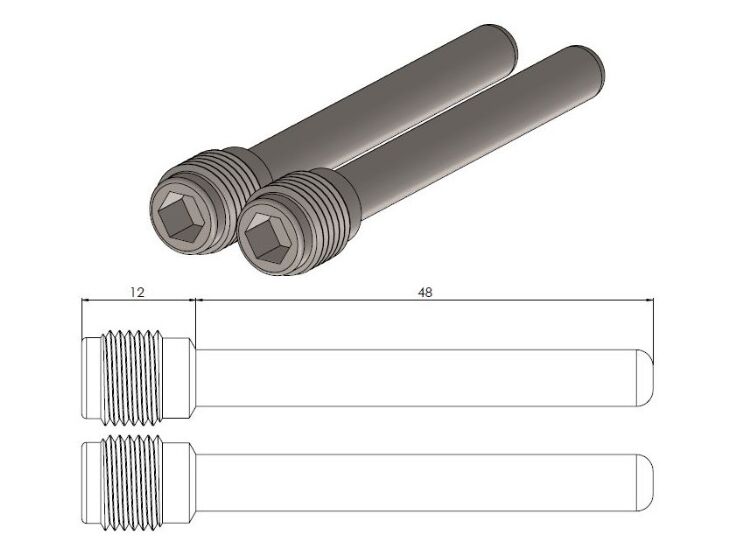 Moto-Master Brake Pad Pin - Stainless Steel - Brake Caliper