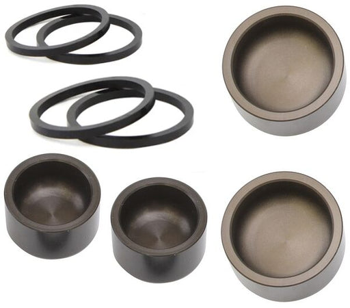Brembo SEAL AND PISTON SET FOR AXIAL MOUNT RACING GP CALIPER - Front, Aluminium, Black