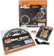 Moto-Master 270mm Flame Oversize Floating Rotor Brake Kit - Black,  Silver - 310022