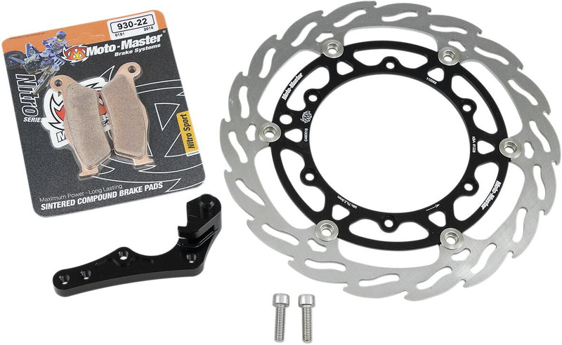 Moto-Master 270mm Flame Oversize Floating Rotor Brake Kit - Black,  Silver - 310022