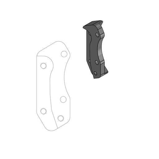 Moto-Master Supermoto Street Rotor Adapter Bracket - Black - Brake Caliper - 211017