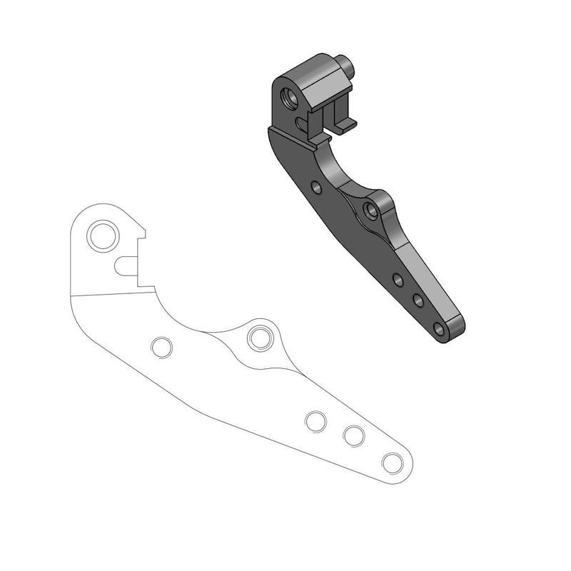 Moto-Master Relocation Bracket for Dakar 298 mm Front Disk - Black - Brake Caliper - 211057