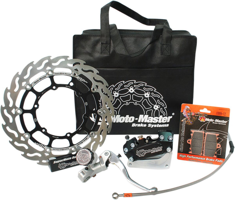 Moto-Master Supermoto Racing Brake Kit 300mm - Black,  Silver,  Stainless Steel - 313053