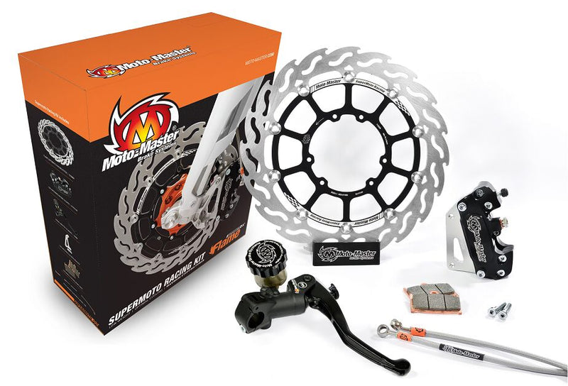 Moto-Master Supermoto Racing Kit - Black,  Silver,  Stainless Steel - Brake - 313090