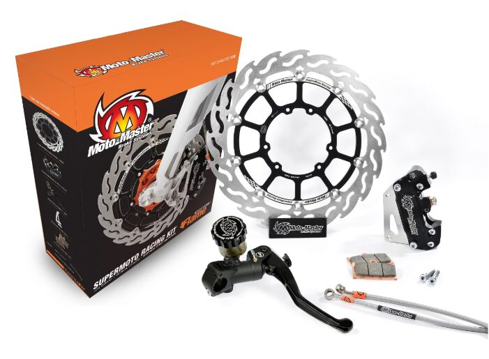 Moto-Master Supermoto Racing Brake Kit 300mm - Black,  Stainless Steel - Floating - 313061