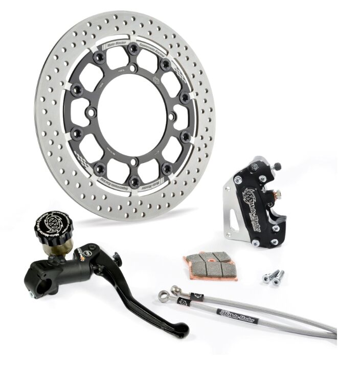 Moto-Master Supermoto Racing Brake Kit 300mm - Black,  Stainless Steel - Floating - 313065