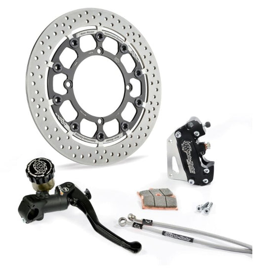 Moto-Master Supermoto Racing Brake Kit 300mm - Black,  Stainless Steel - Floating - 313065