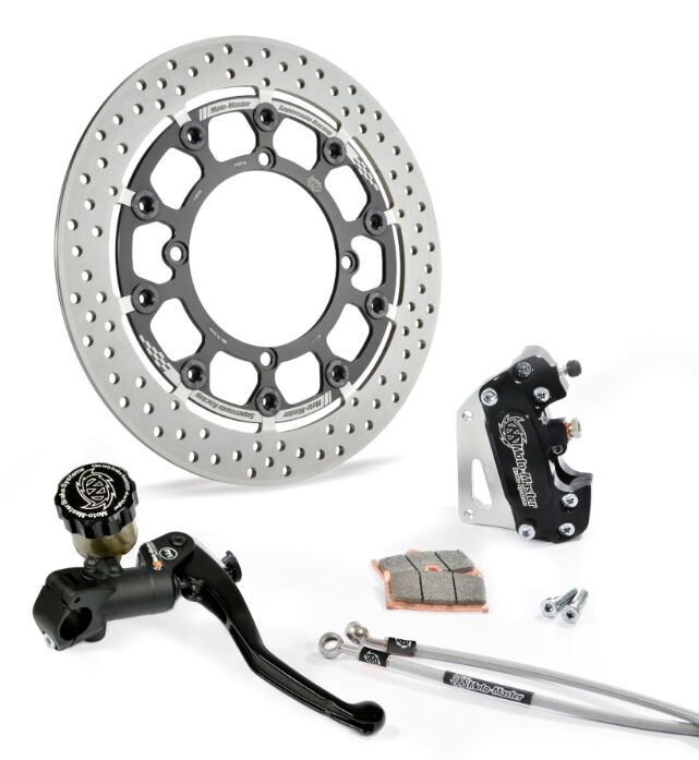 Moto-Master Supermoto Racing Brake Kit 300mm - Black,  Stainless Steel - Floating - 313069