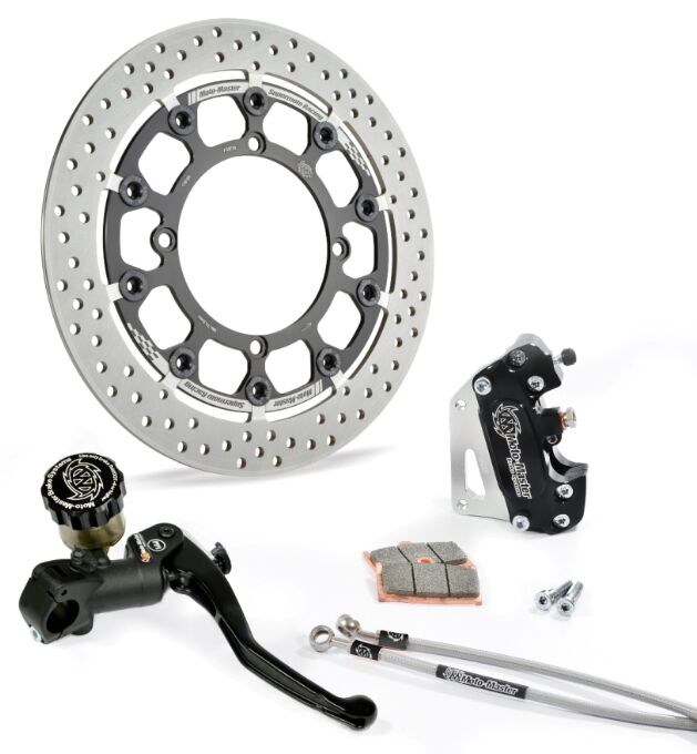 Moto-Master Supermoto Racing Kit - Black,  Stainless Steel - Floating - 313078
