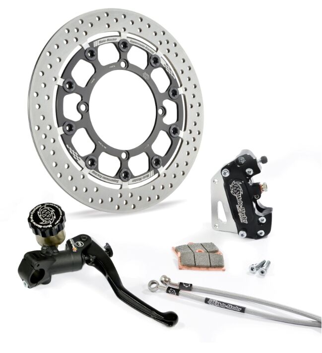 Moto-Master Supermoto Racing Kit - Black,  Stainless Steel - Floating - 313079