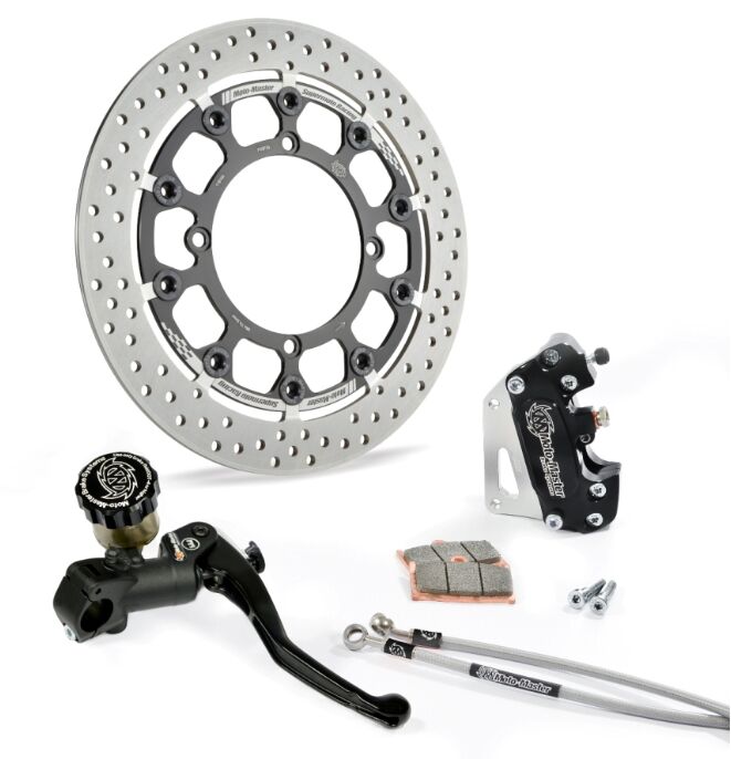 Moto-Master Supermoto Racing Kit - Black,  Stainless Steel - Floating - 313081
