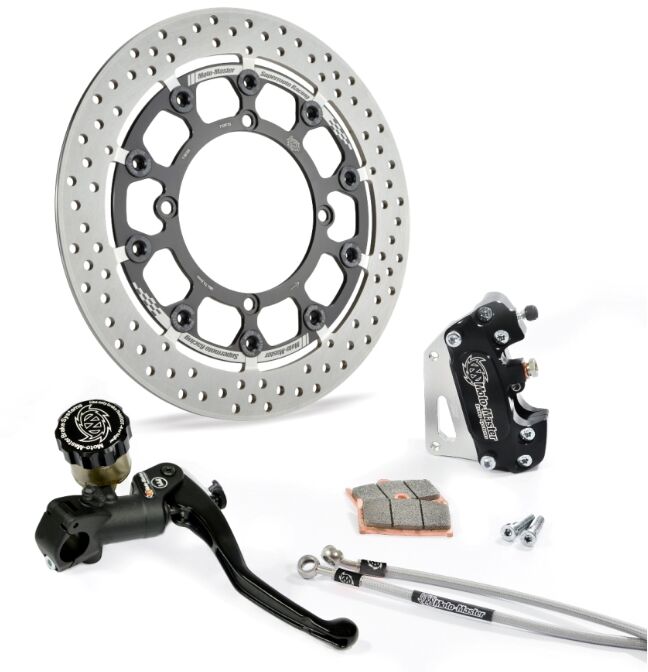 Moto-Master Supermoto Racing Kit - Black,  Stainless Steel - Floating - 313082