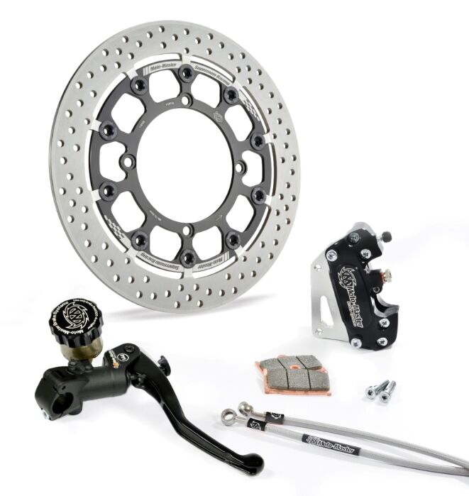 Moto-Master Supermoto Racing Kit - Black,  Stainless Steel - Floating - 313095