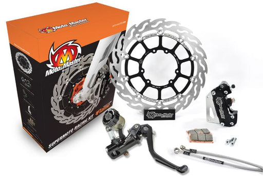 Moto-Master Supermoto Racing Kit - Black,  Stainless Steel - Floating - 313098R