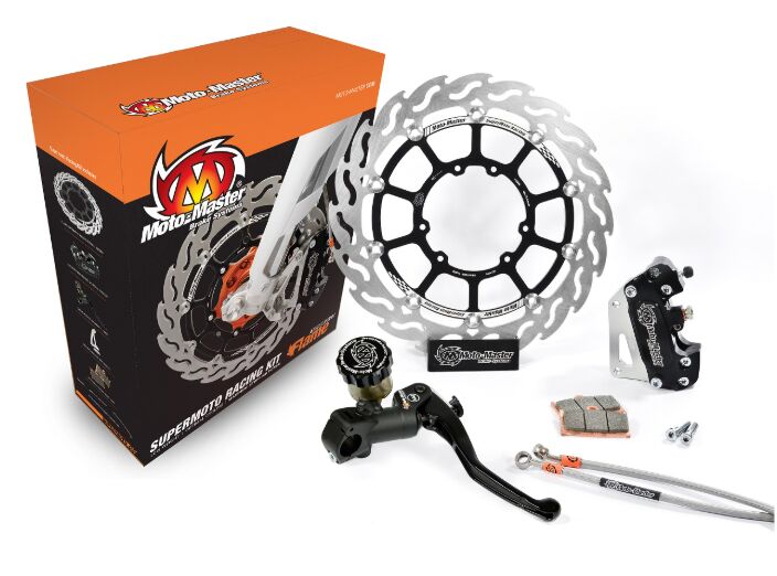 Moto-Master Supermoto Racing Kit - Black,  Stainless Steel - Floating - 313099
