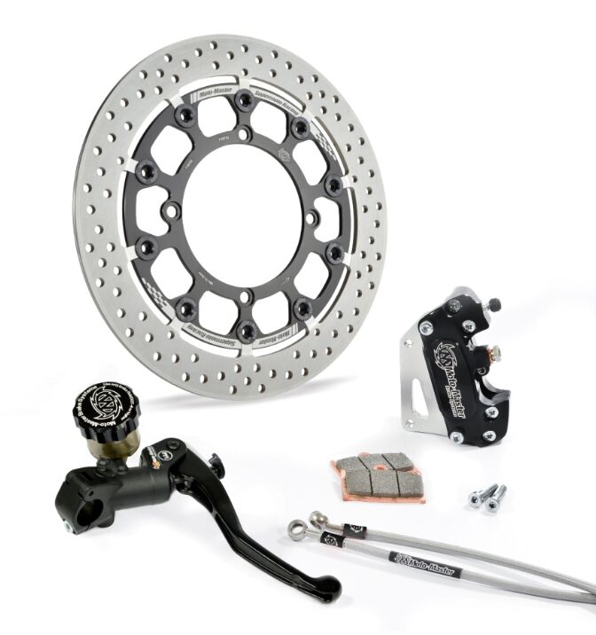 Moto-Master Supermoto Racing Kit - Black,  Stainless Steel - Floating - 313101