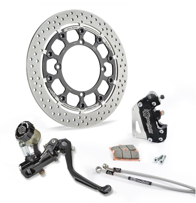 Moto-Master Supermoto Racing Kit - Black,  Stainless Steel - Floating - 313101R