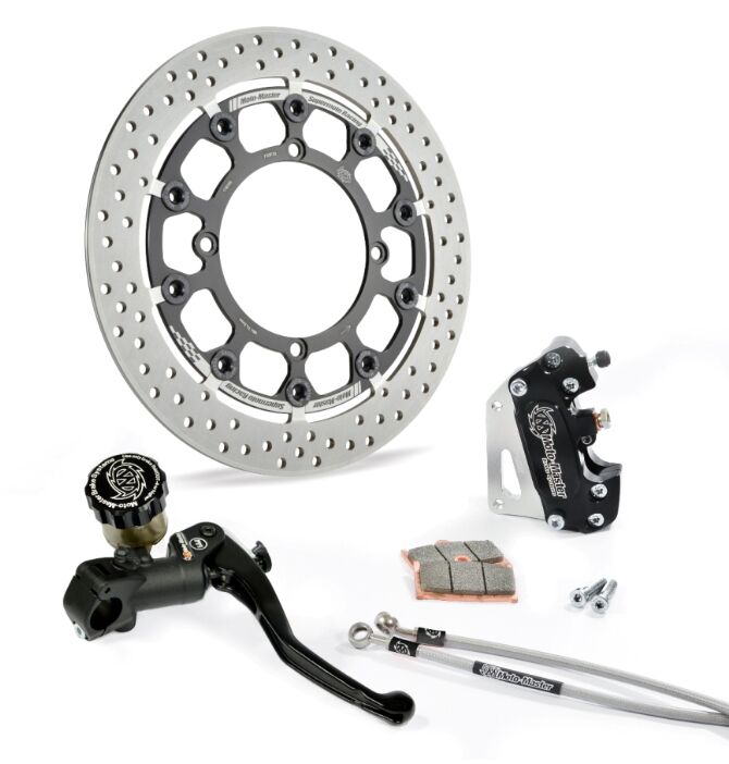 Moto-Master Supermoto Racing Kit - Black,  Stainless Steel - Floating - 313102