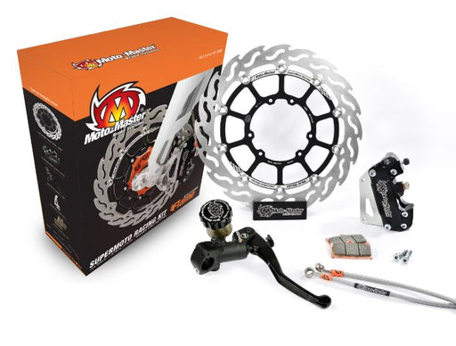 Moto-Master Supermoto Racing Kit - Black,  Stainless Steel - Floating - 313106