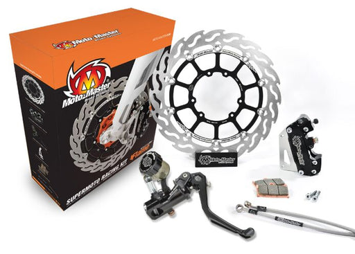 Moto-Master Supermoto Racing Kit - Black,  Stainless Steel - Floating - 313107R