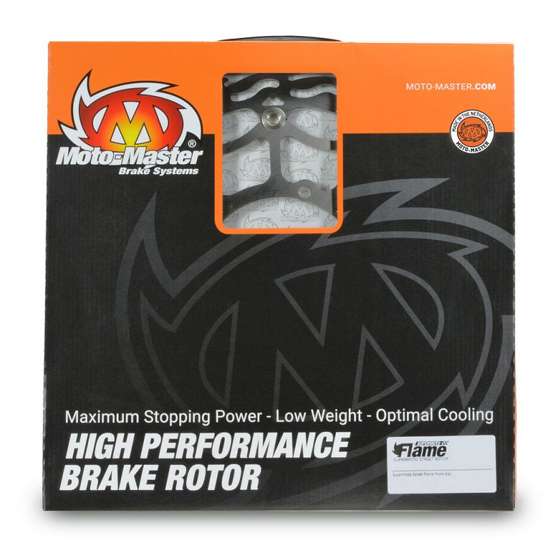 Moto-Master Flame Series Supermoto Street Rotor - Stainless Steel - Two Piece (Floating) - 111045