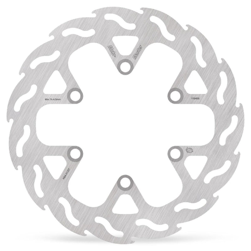 Moto-Master Flame Series Rotor Rear - Stainless Steel - One Piece (Fixed) - 110408