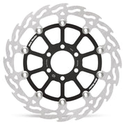 Moto-Master Flame Series Rotor - Black - Two Piece (Floating) - 112219