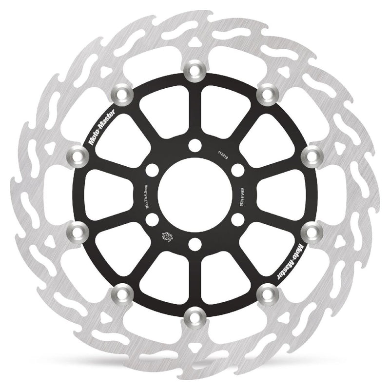 Moto-Master Flame Series Rotor - Black - Two Piece (Floating) - 112219