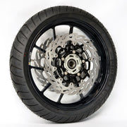 Moto-Master Flame Series Rotor - Black - Two Piece (Floating) - 112219