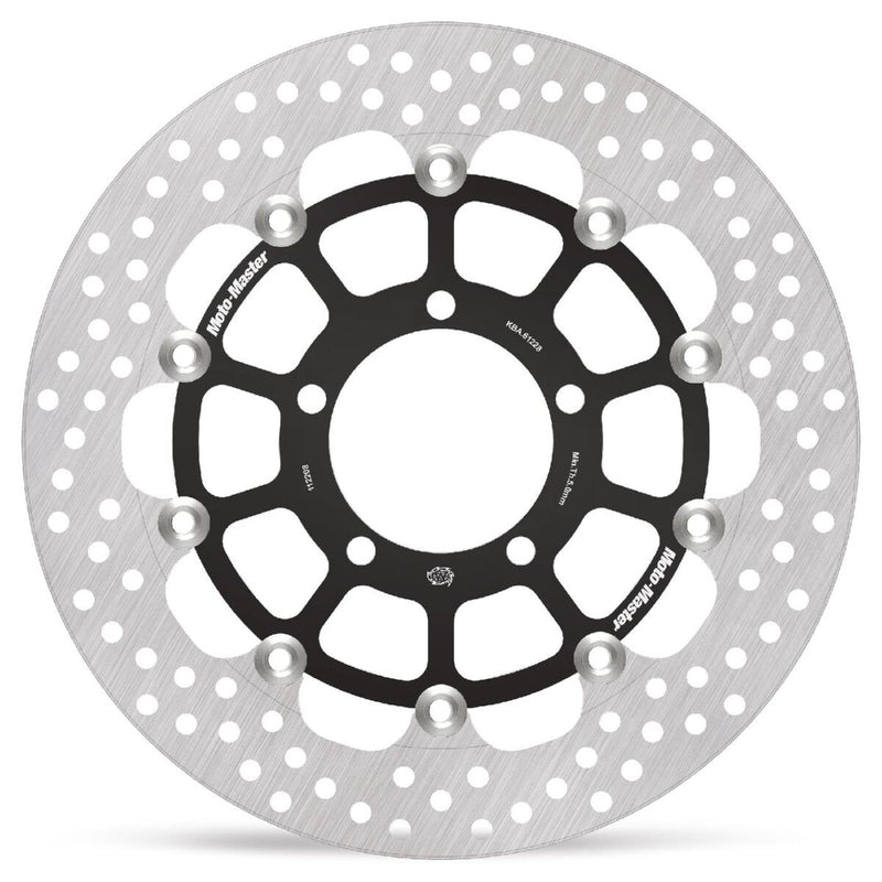 Moto-Master Halo Series Floating Racing Rotor - Black,  Stainless Steel - Two Piece (Floating) - 112208