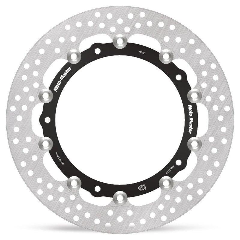 Moto-Master Halo Series Floating Racing Rotor - Black,  Stainless Steel - Two Piece (Floating) - 113161