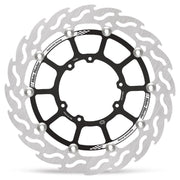 Moto-Master Flame Series Rotor - Black - Two Piece (Floating) - 112228