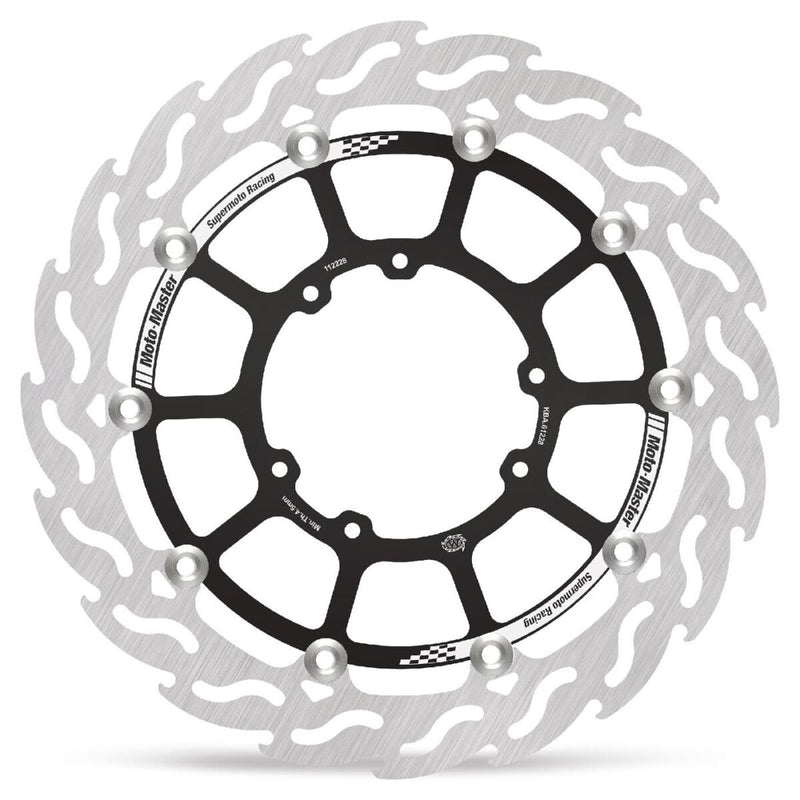 Moto-Master Flame Series Rotor - Black - Two Piece (Floating) - 112228