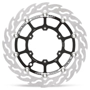 Moto-Master Supermoto Front Racing Rotors - Flame - Black - Two Piece (Floating) - 112229