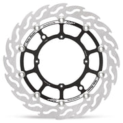 Moto-Master Supermoto Front Racing Rotors - Flame - Black - Two Piece (Floating) - 112233